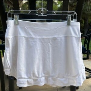 Lucky In Love White Velvety Skort